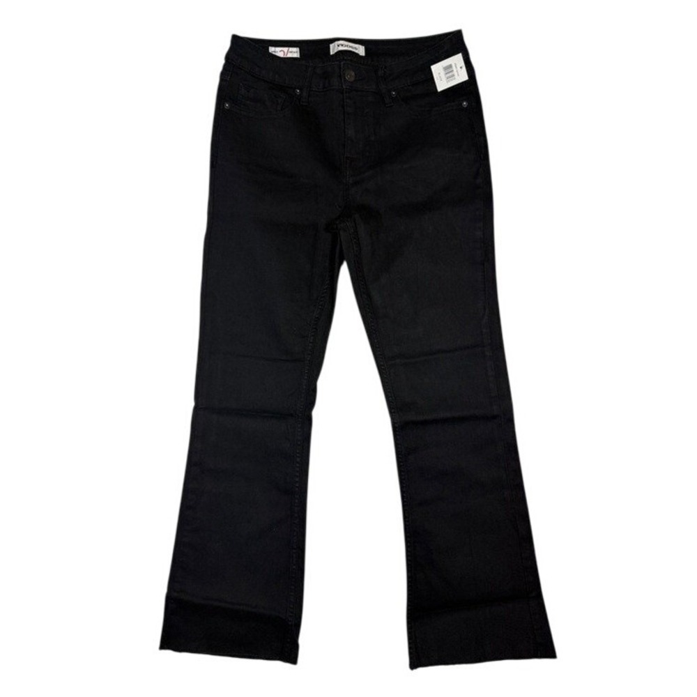 Vigoss Jeans Womens 28 Bootcut Black‎ Raw Hem NEW